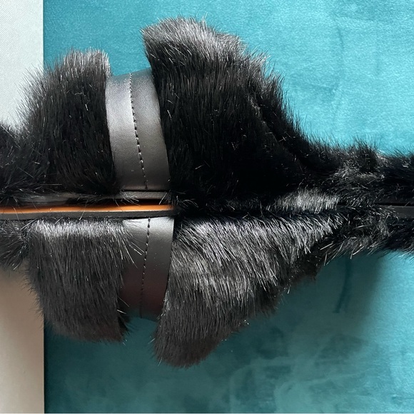 New Robert Clergerie Irina Faux Fur Slide Size 6 - Picture 4 of 8
